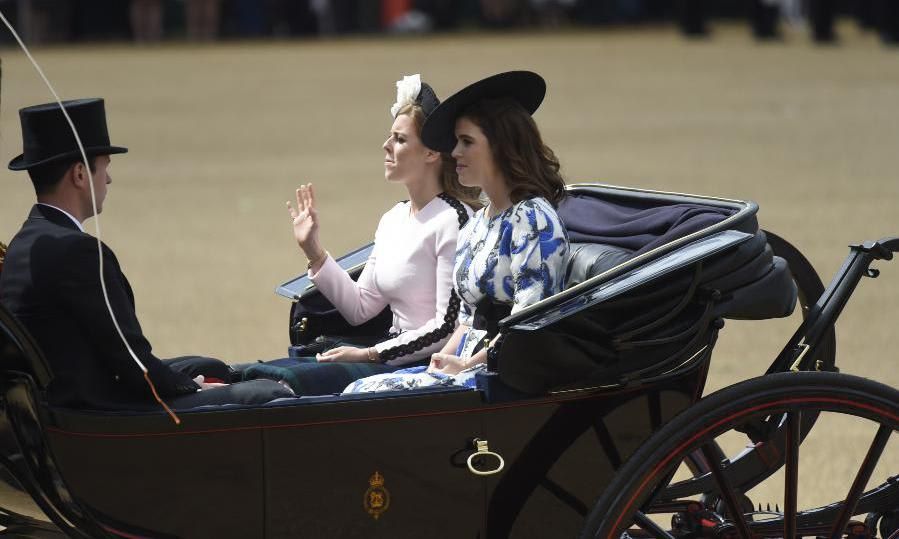 Princess Beatrice and Princess Eugenie Trooping the Colour 2019