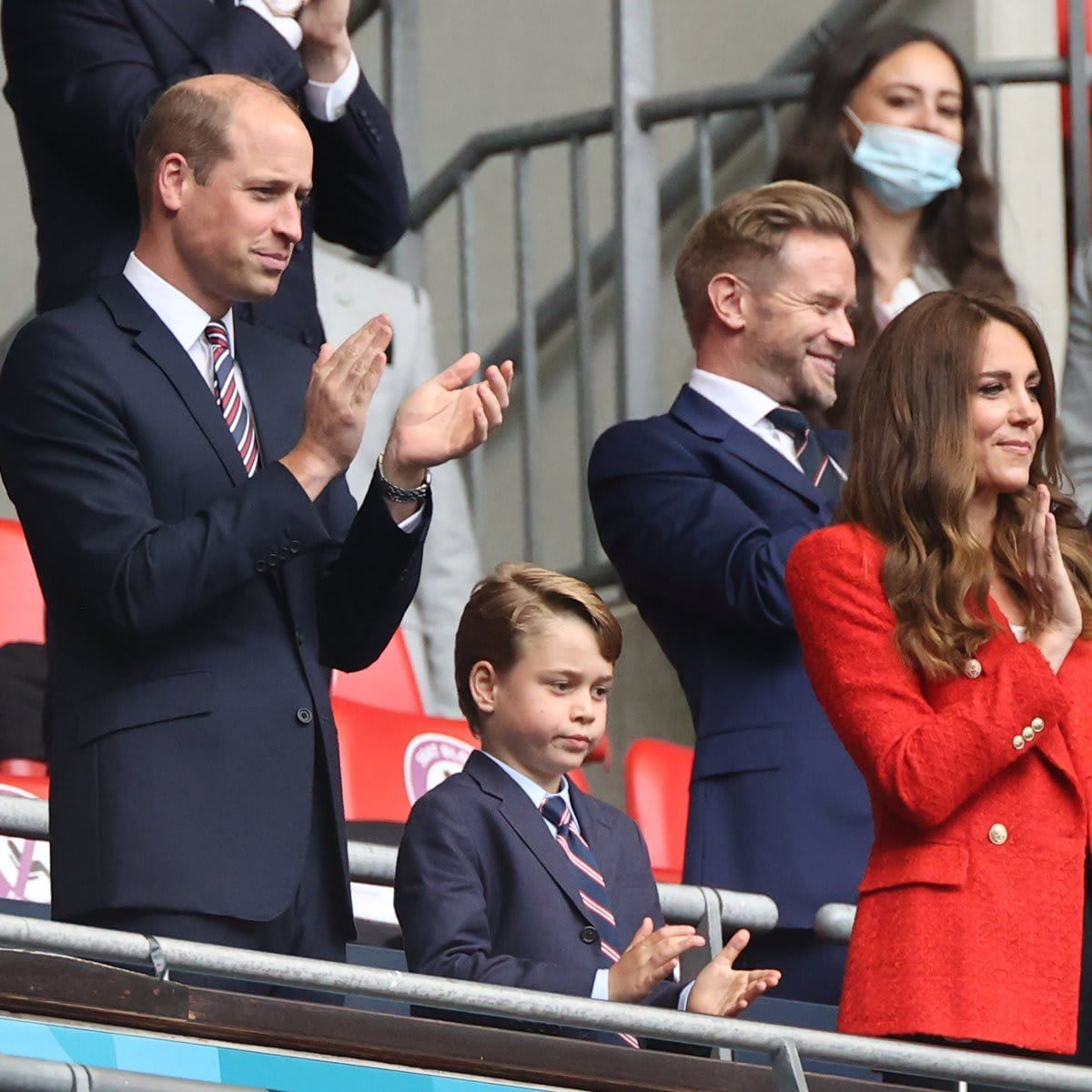 The Duke and Duchess of Cambridge attended the soccer game with Prince George on June 29