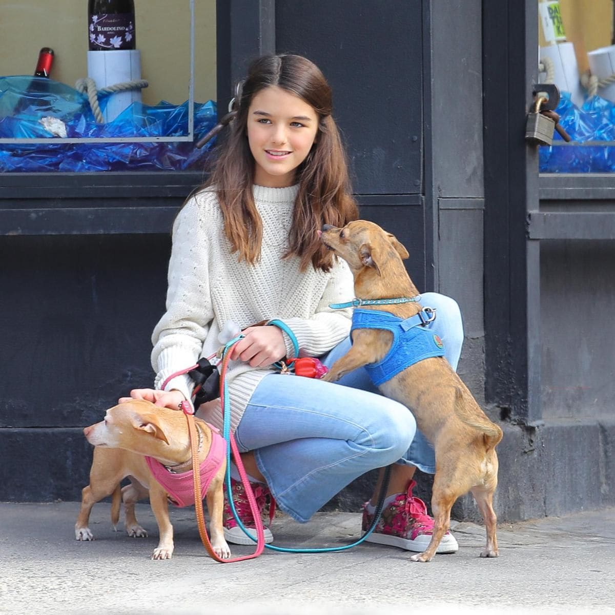 Suri Cruise in a knit sweater