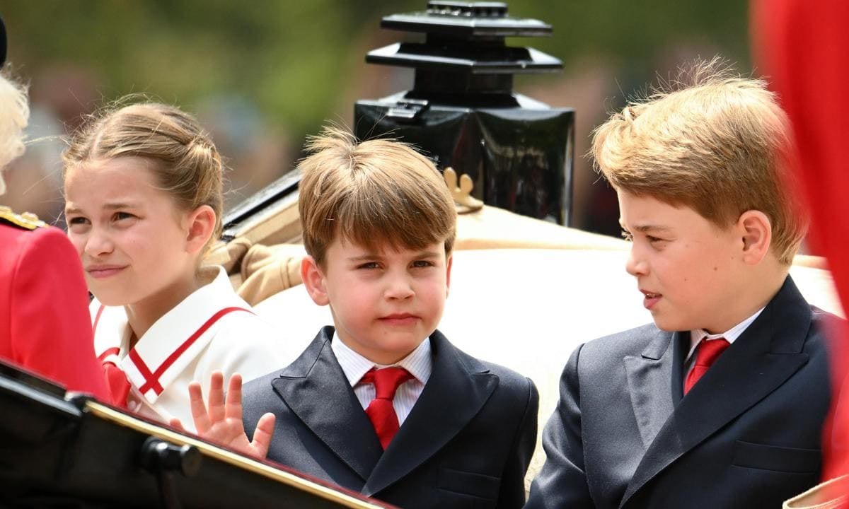 Catherine and William's youngest child adorably waved at the crowds.