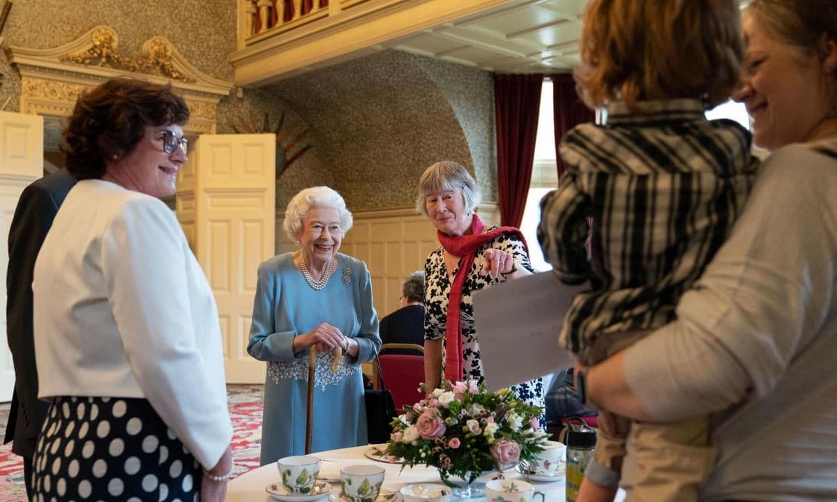 The Queen Hosts A Reception At Sandringham House On The Eve Of Accession Day