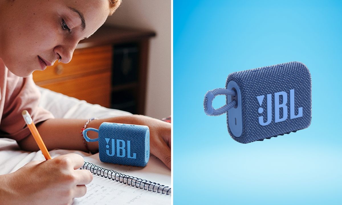 JBL mini blue speaker