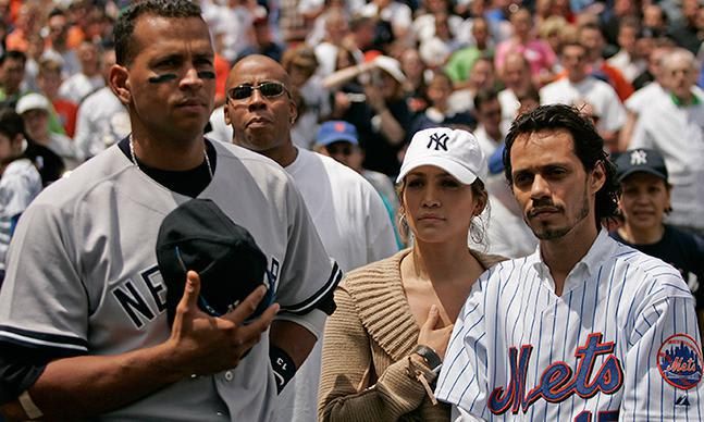 Alex Rodriguez, Jennifer Lopez and Marc Anthony