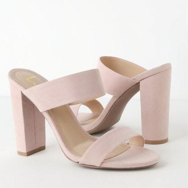 Nude sandals by Lulu's