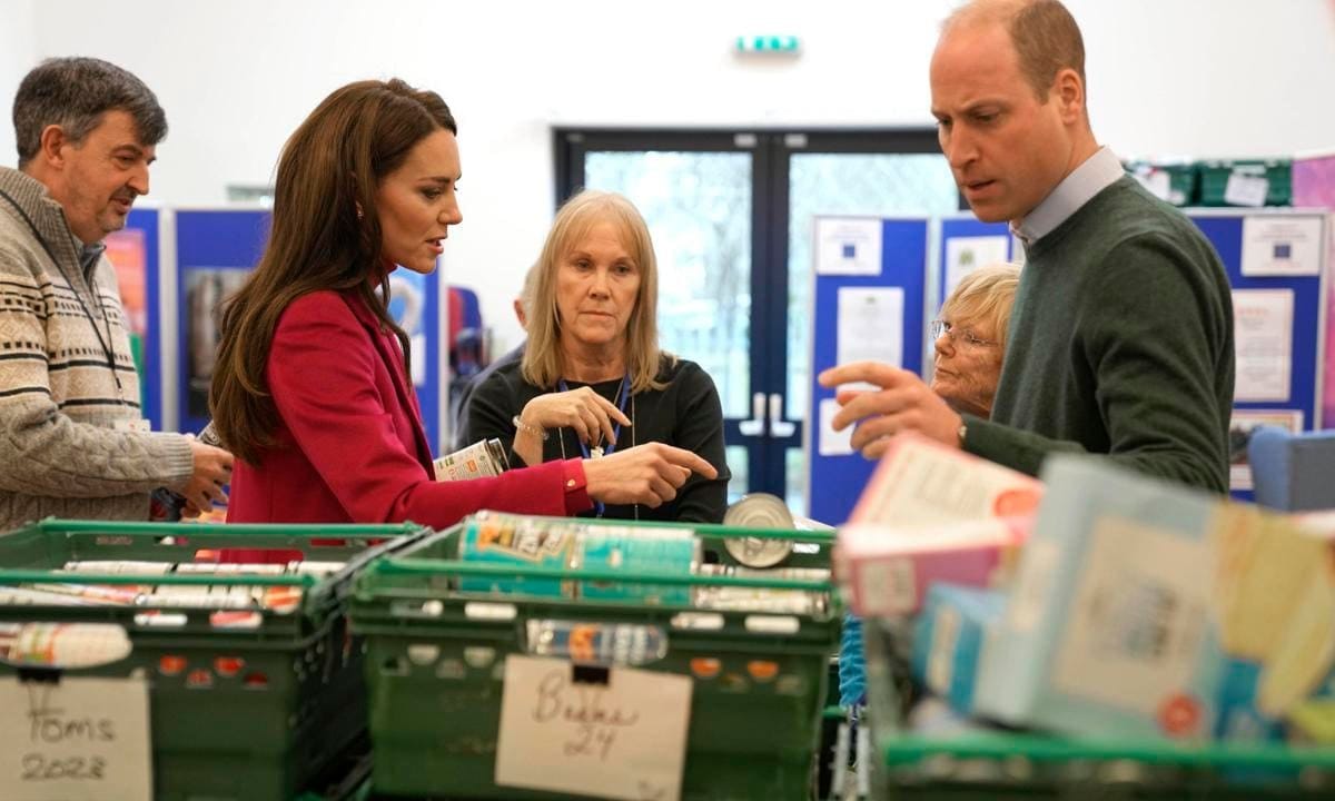  The Prince and Princess of Wales visited Windsor Foodshare on Jan. 26