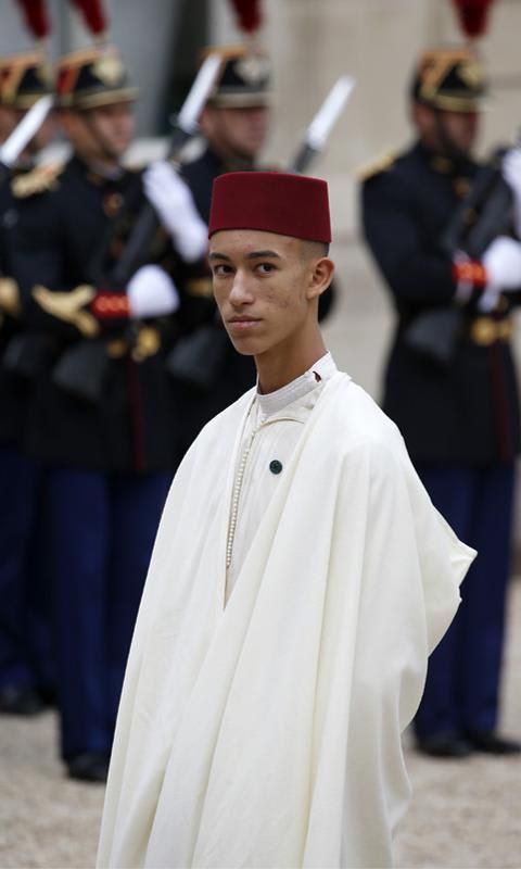 Prince of Morocco Moulay El Hassan at Chirac's funeral