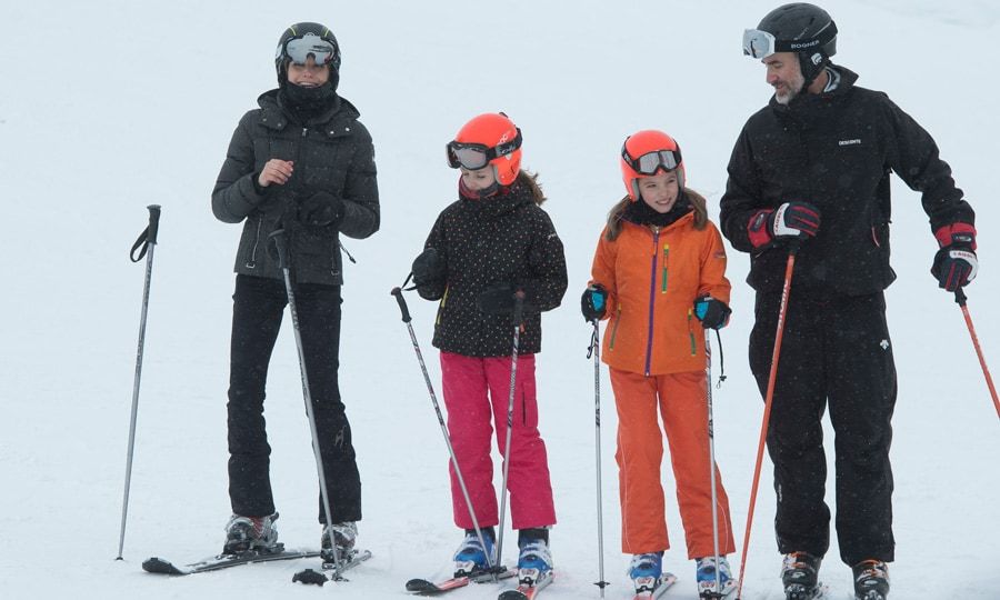 king felipe and family ski trip