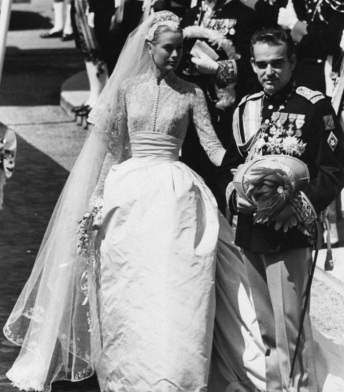 Grace Kelly and her wedding dress