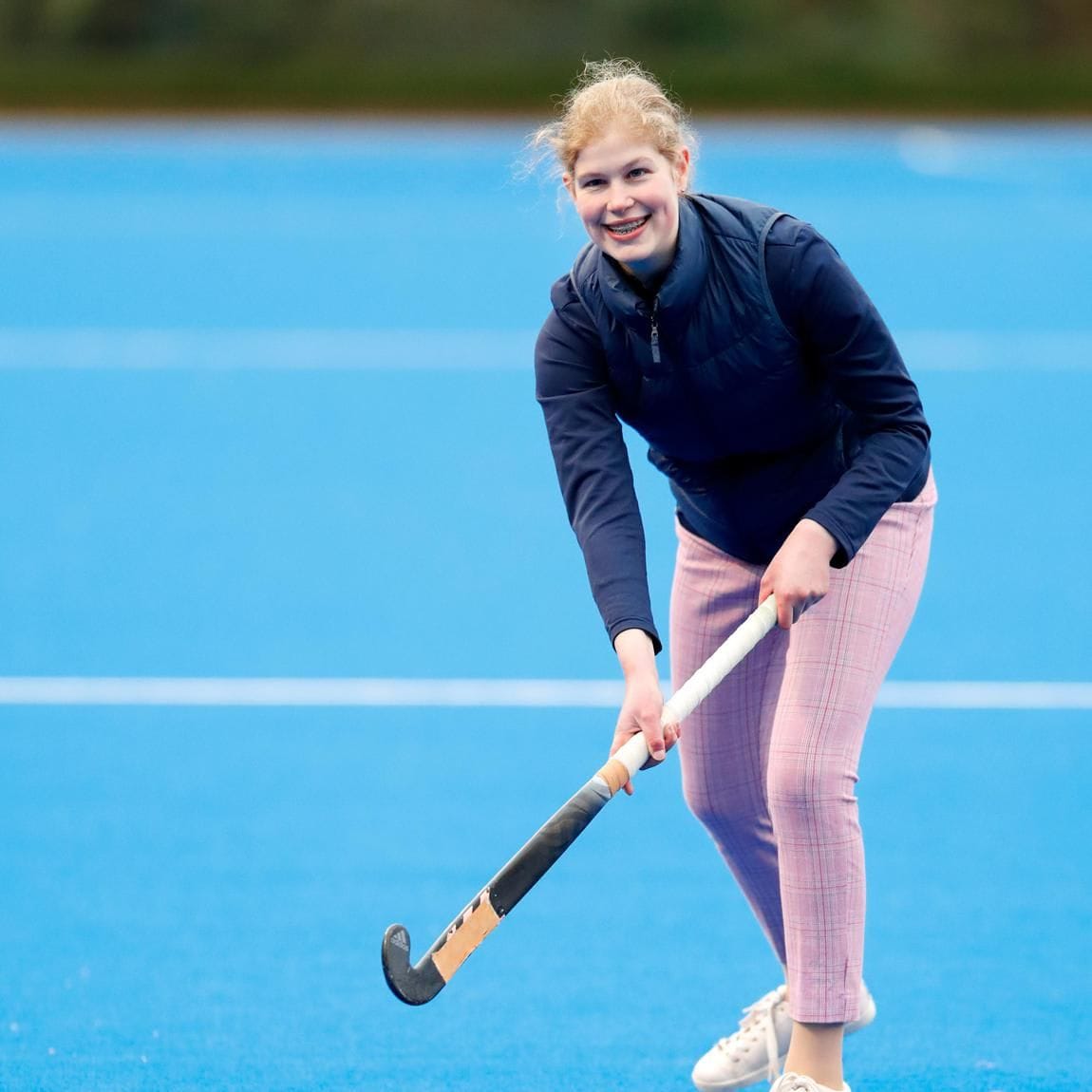 The Countess Of Wessex Attends A Hockey Training Session At Bisham Abbey National Sports Centre