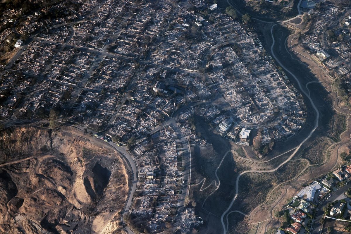 Homes and businesses reduced to rubble by the Palisades Fire 