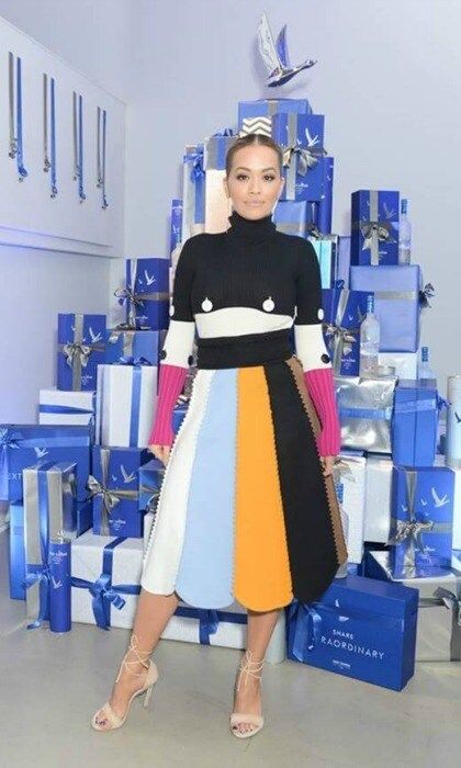 December 7: Rita Ora mixed and mingled during Grey Goose and Julia Restoin Roitfeld's launch of Le Marche Bleu in NYC.
Photo: Madison McGaw / BFA.com