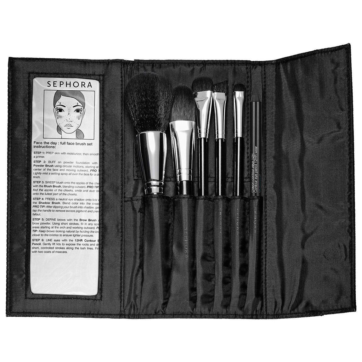 SEPHORA COLLECTION Face the Day Full Face Brush Set