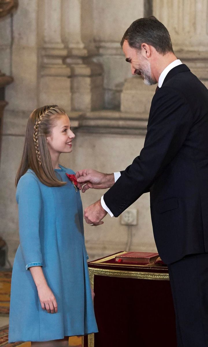 The Spanish Princess received the Order of the Golden Fleece from her father in Jan. 2018.