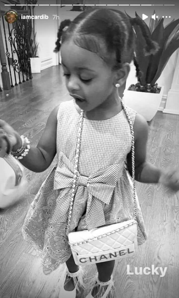 Cardi B’s daughter Kulture, 2, shows off her $5K Chanel bag