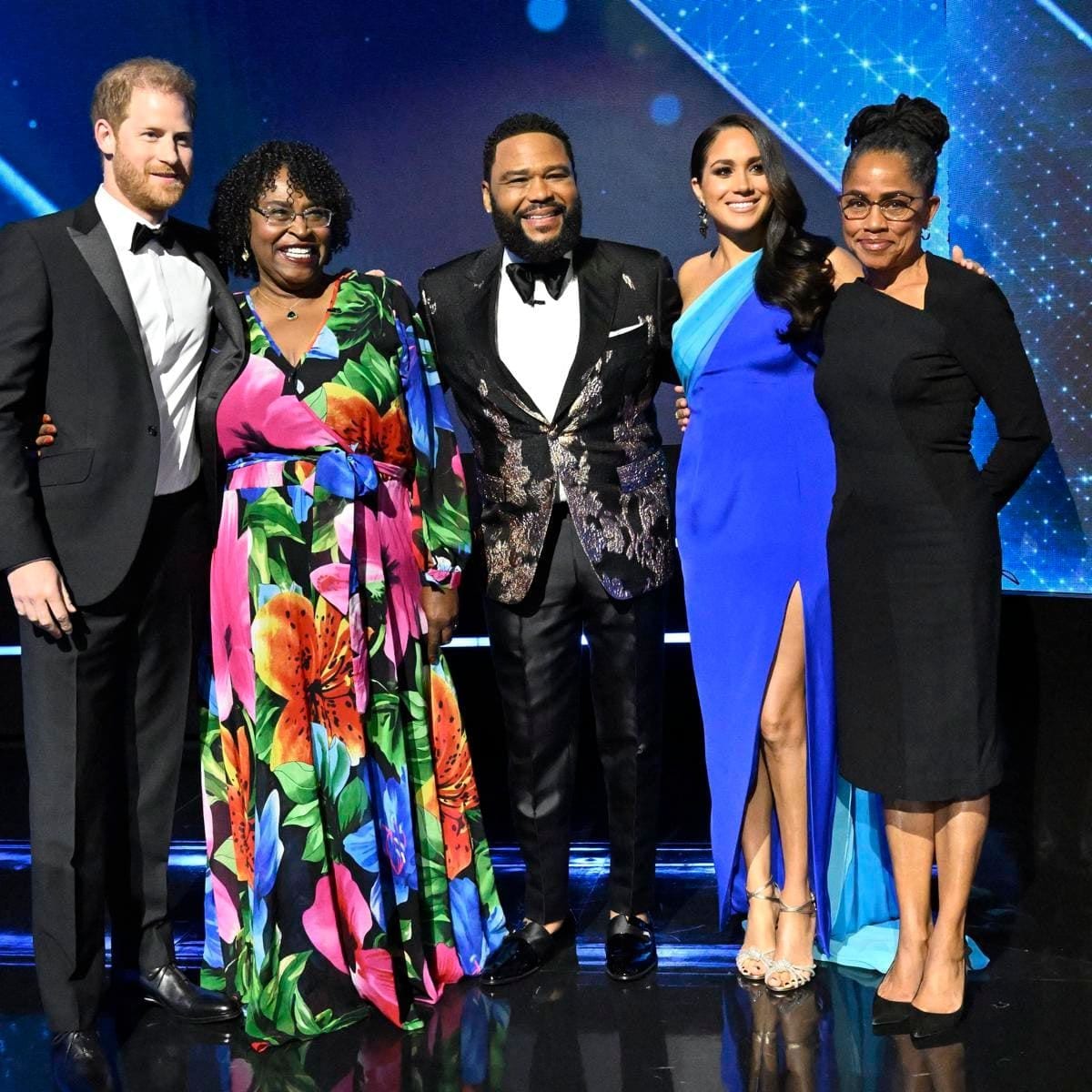 The Duke and Duchess of Sussex were joined by Meghan’s mother Doria at the 53rd NAACP Image Awards