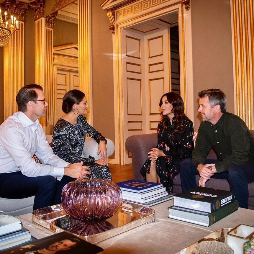 The Danish royals received the Swedish royals at official residence