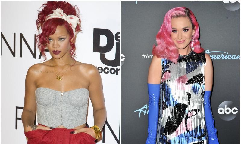 Rihanna y Katy Perry a veces con el mismo look