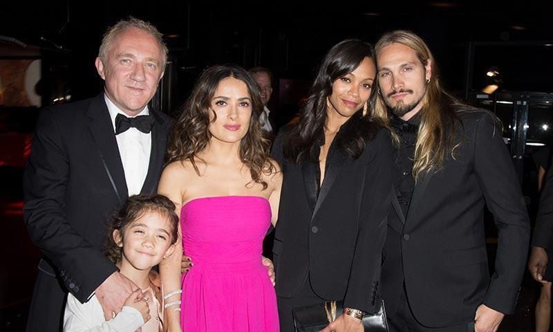 salma hayek, valentina and zoe saldana