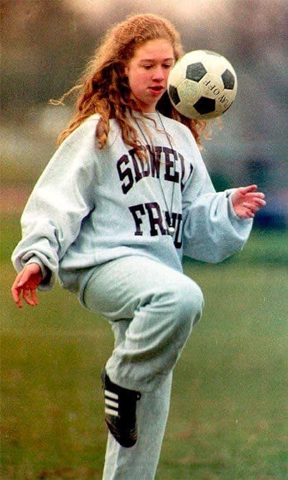 The teenager showed off her sporty side during a soccer training session at her high school Sidwell Friends.
Photo: Getty Images