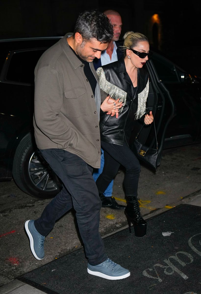 Lady Gaga and Michael Polansky attend SNL afterparty on October 22, 2023 in New York City