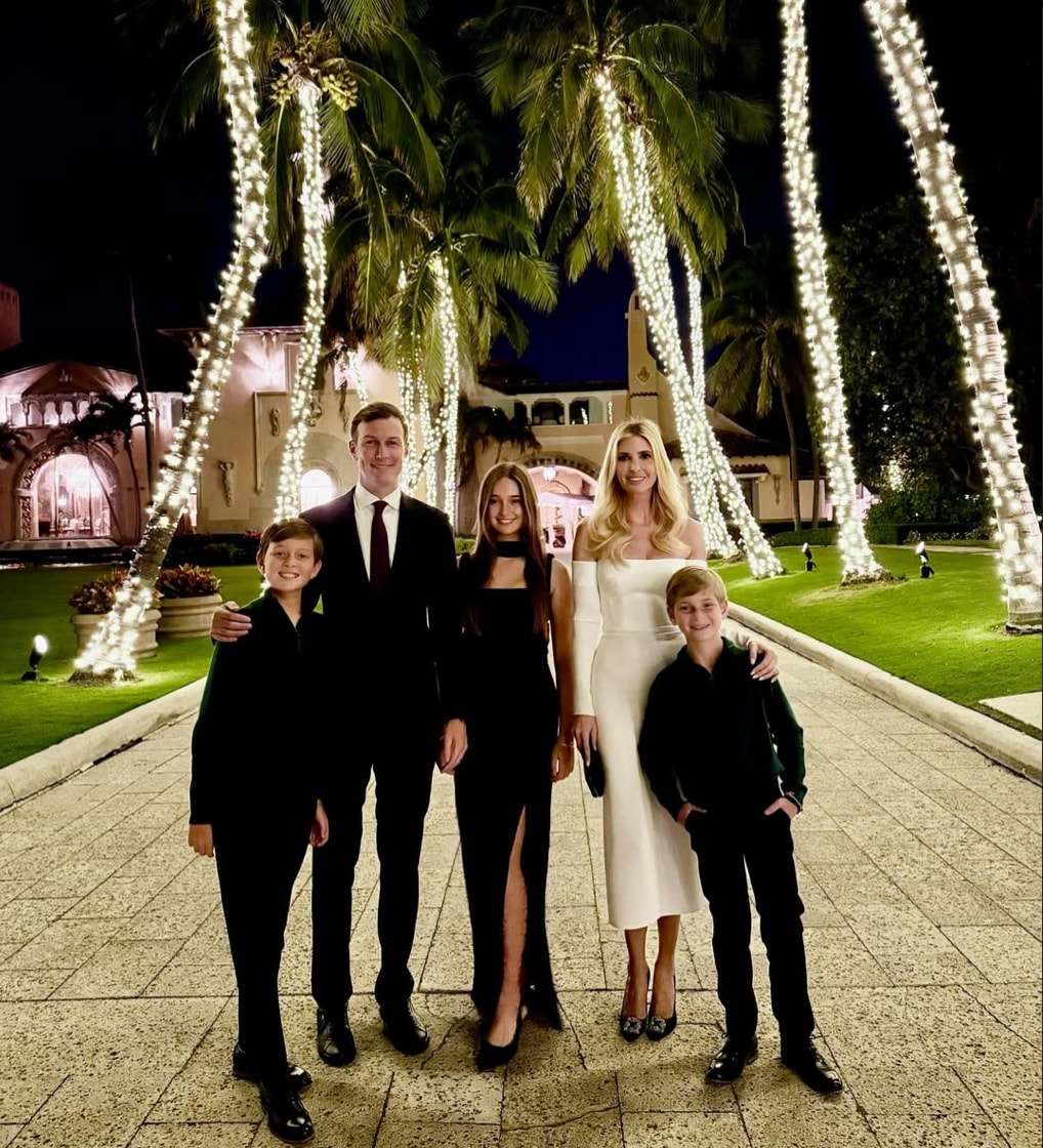 Ivanka Trump, Jared Kushner, and their kids, Arabella, Joseph, and Theodore during Christmas.