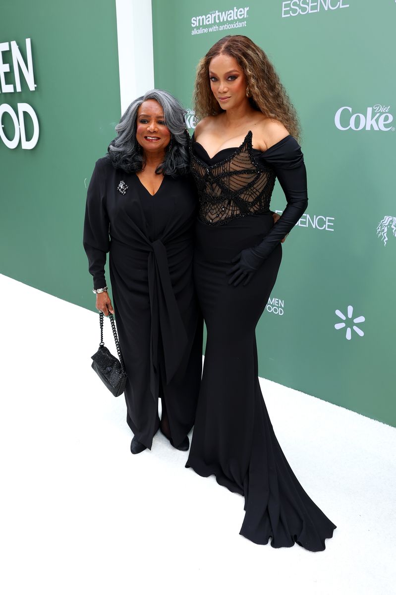 Tyra Banks and her mom Carolyn London