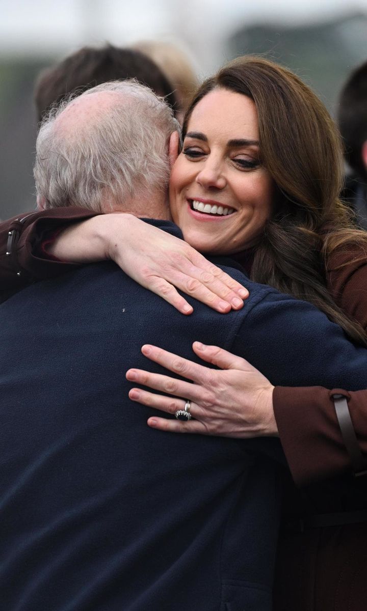 The royal gave her former teacher a hug