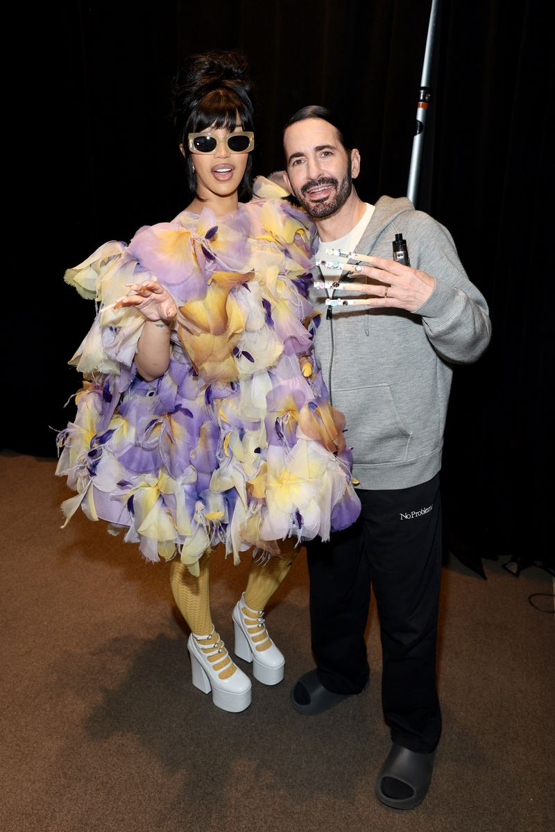 Cardi B and Marc Jacobs attend the Marc Jacobs Fall 2024 Runway at New York Public Library on July 01, 2024, in New York City.