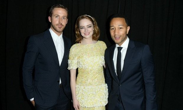 John and Ryan, with co-star with Emma Stone, bonded over fatherhood while filming <i>La La Land</i>.
Photo: George Pimentel/WireImage