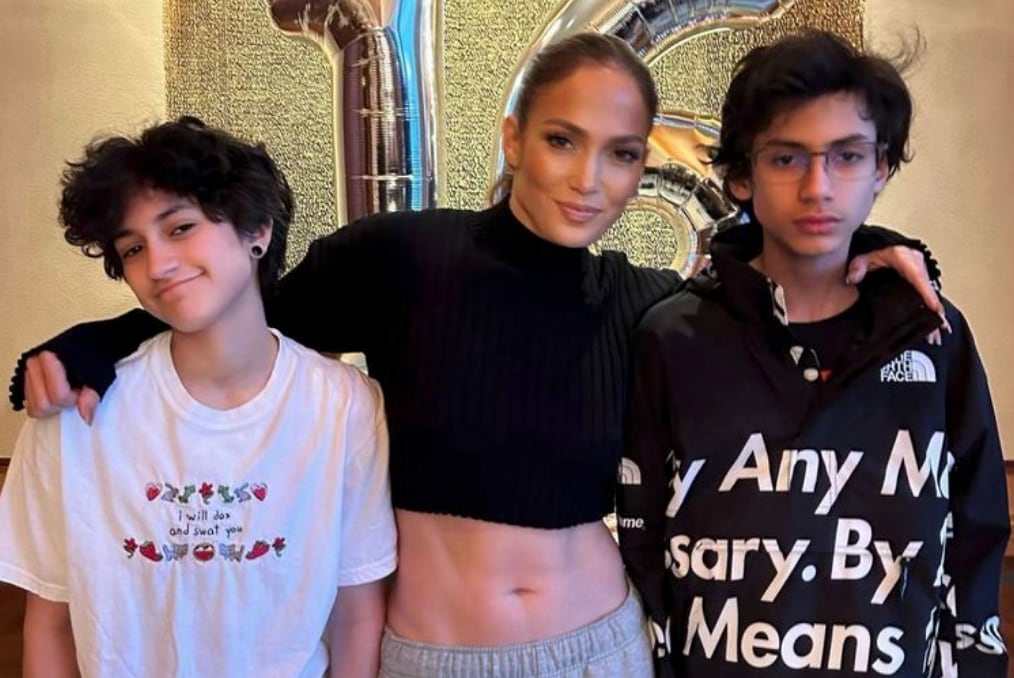 Jennifer Lopez with Emme and Max in Japan