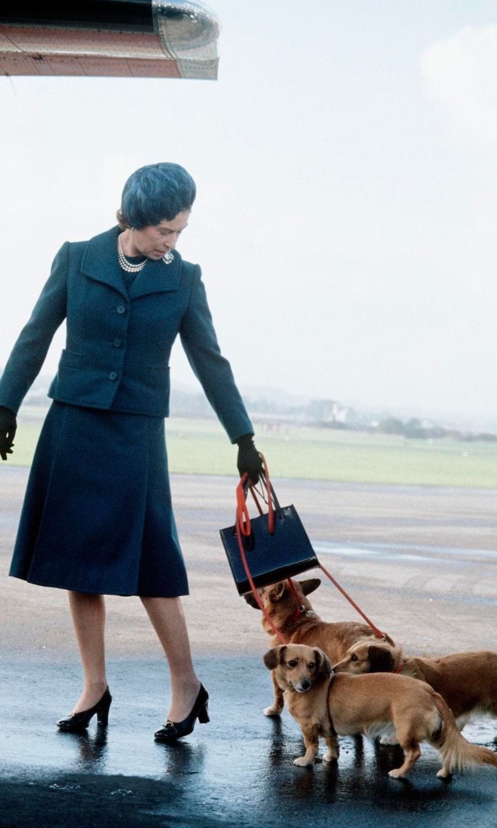 Queen Elizabeth ll arrives at Aberdeen Airport