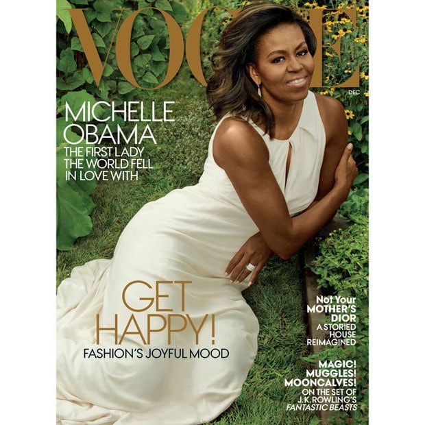 Michelle Obama graces the cover of Vogue's December 2016 issue revealing "it's time" to leave the White House.
Photo: Annie Leibovitz / Vogue