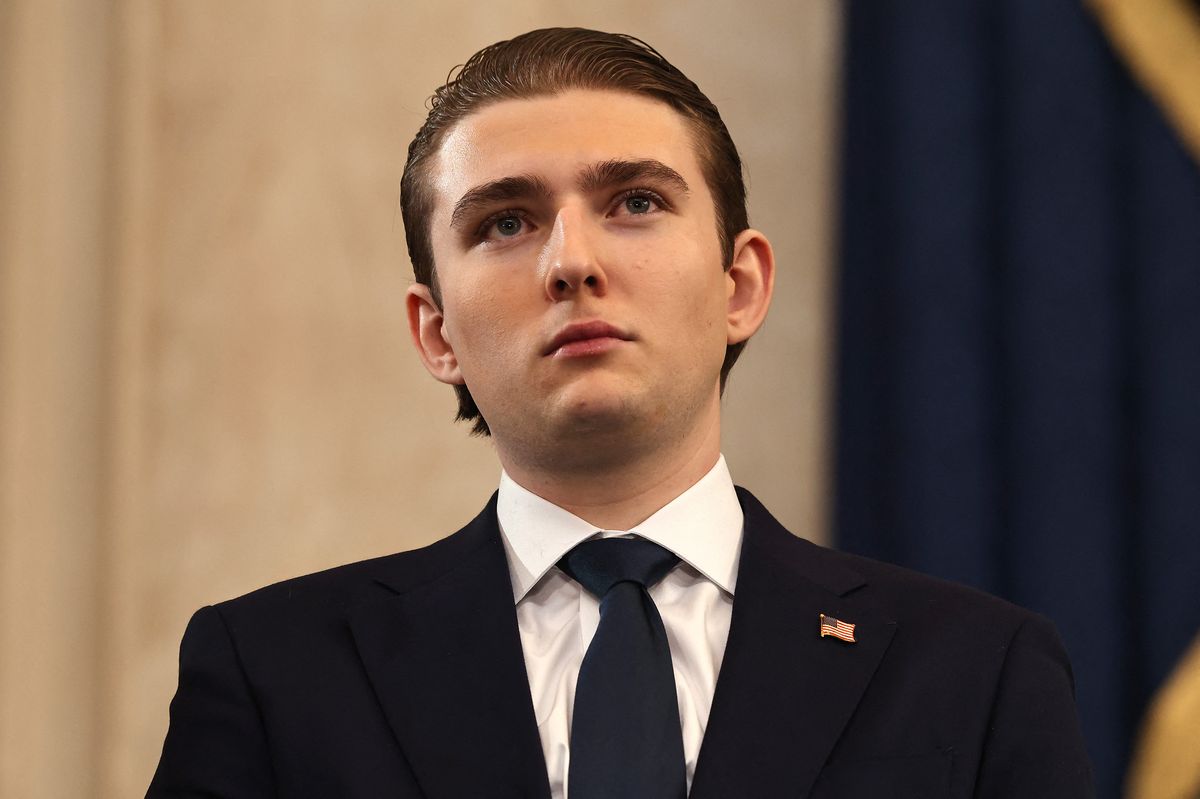 Barron Trump attends the inauguration of his father US President-elect Donald Trump