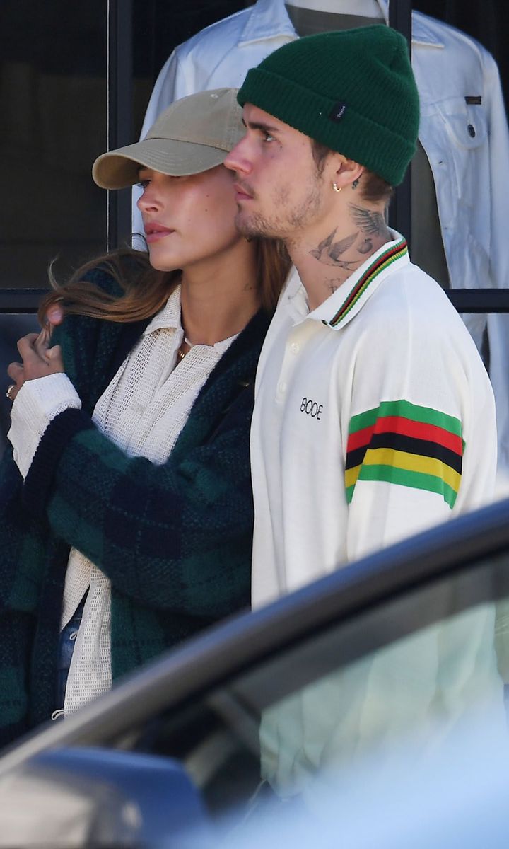 Justin and Hailey Bieber cuddle during romantic dinner date in Santa Barbara