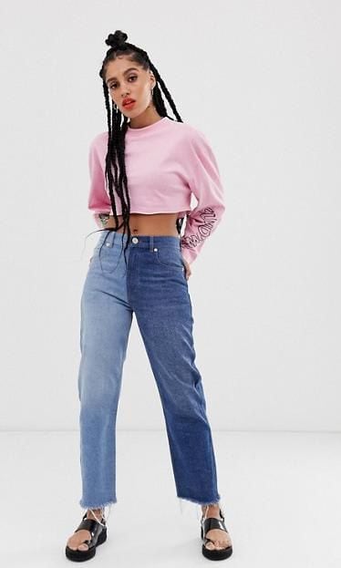 Authentic Straight Leg Jean With Two Tone Wash by Asos