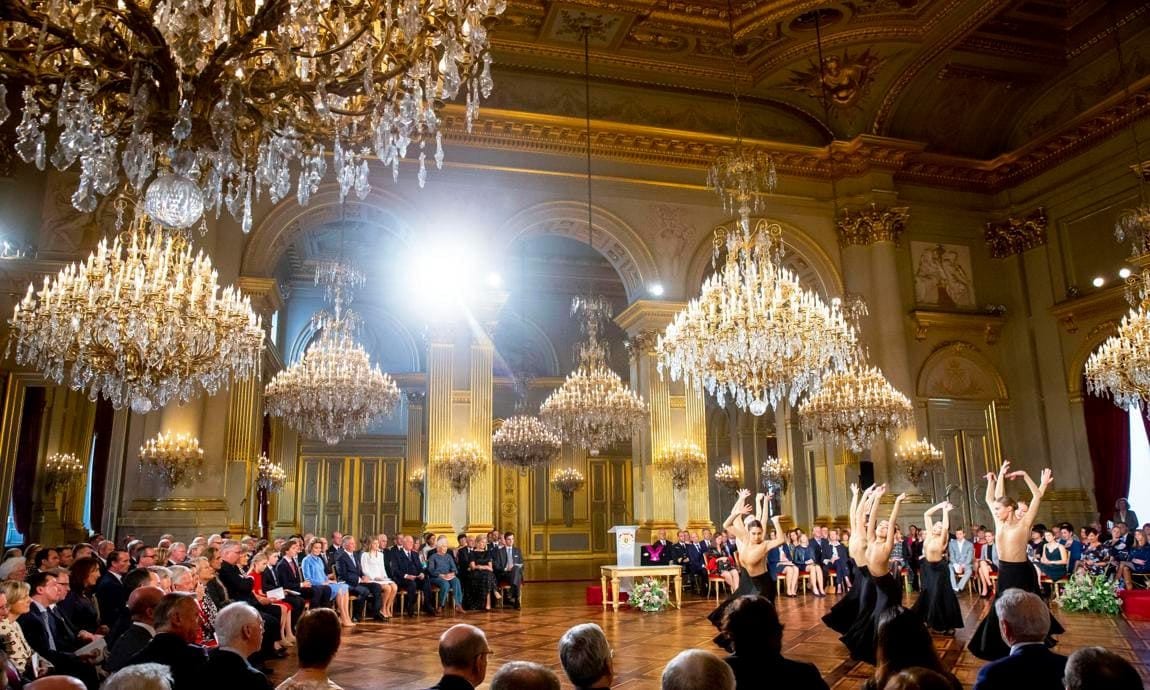 The celebration at the palace included various performances