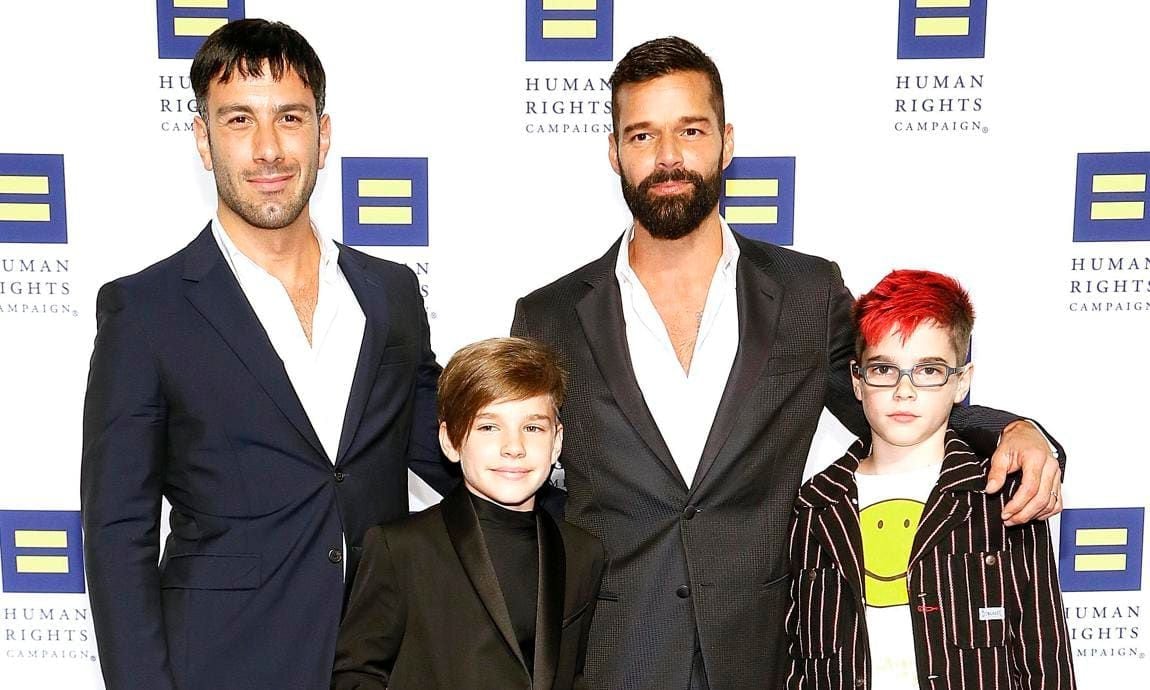 Ricky Martin and his family