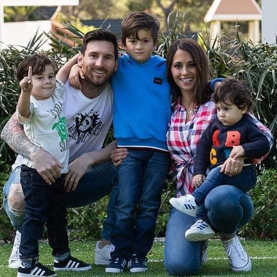 Lionel Messi and his family