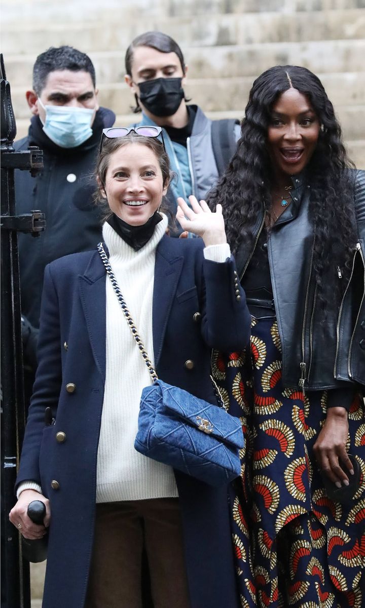 Naomi Campbell and Christy Turlington in Paris