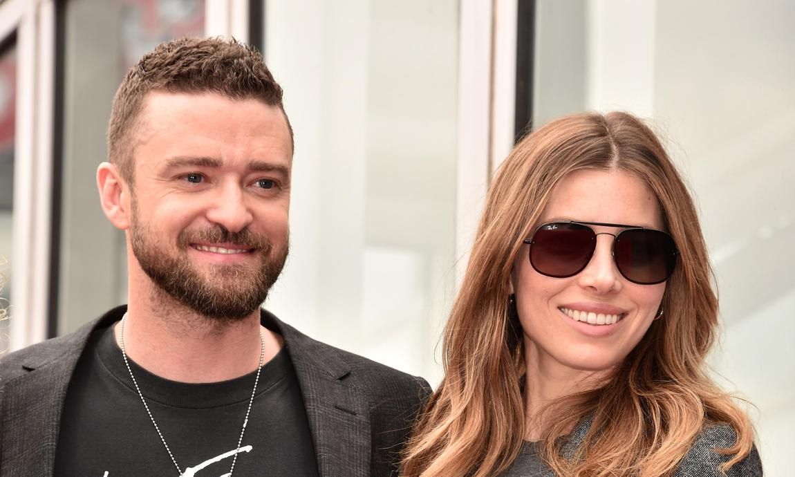 Justin Timberlake with his wife, Jessica Biel at the NSYNC Honored With Star On The Hollywood Walk Of Fame