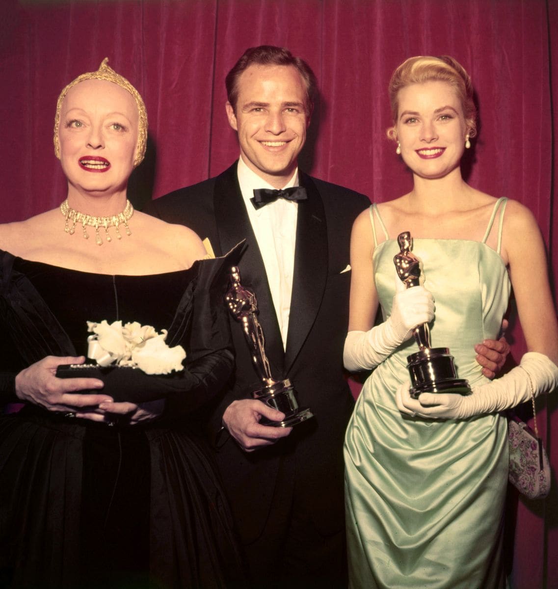 Marlon Brando, Bette Davis and Grace Kelly (1955)