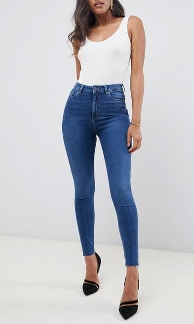 Tall Ridley High Waisted Skinny Jeans de Asos