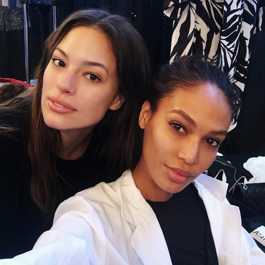 Ashley Graham and Joan Smalls without makeup