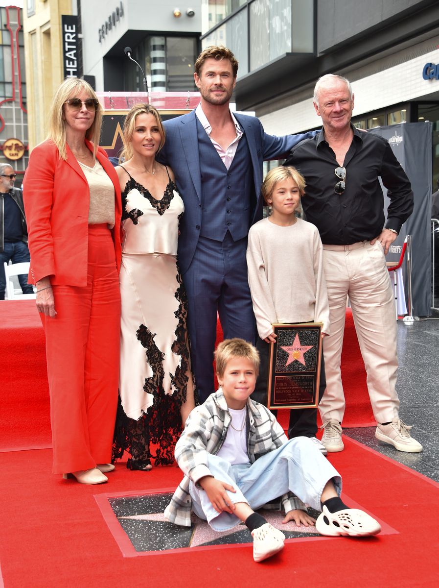 Hemsworth and part of his family