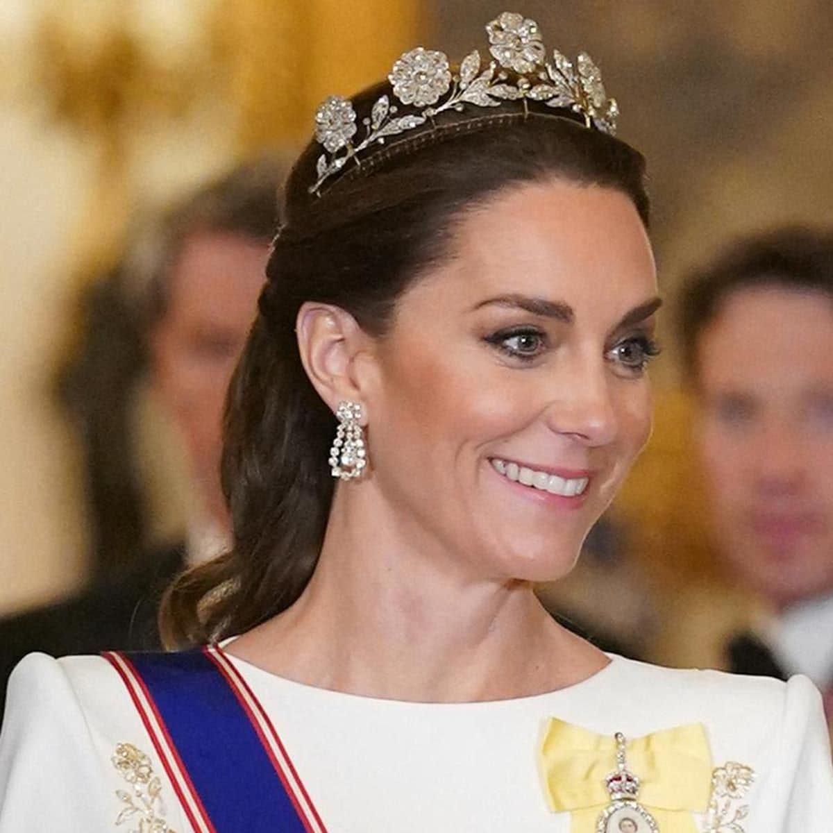 On November 21, 2023, the royal mom of three wore the Strathmore Rose tiara for the first time to a state banquet at Buckingham Palace. Per The Royal Watcher, the tiara had not been publicly worn in almost 90 years.