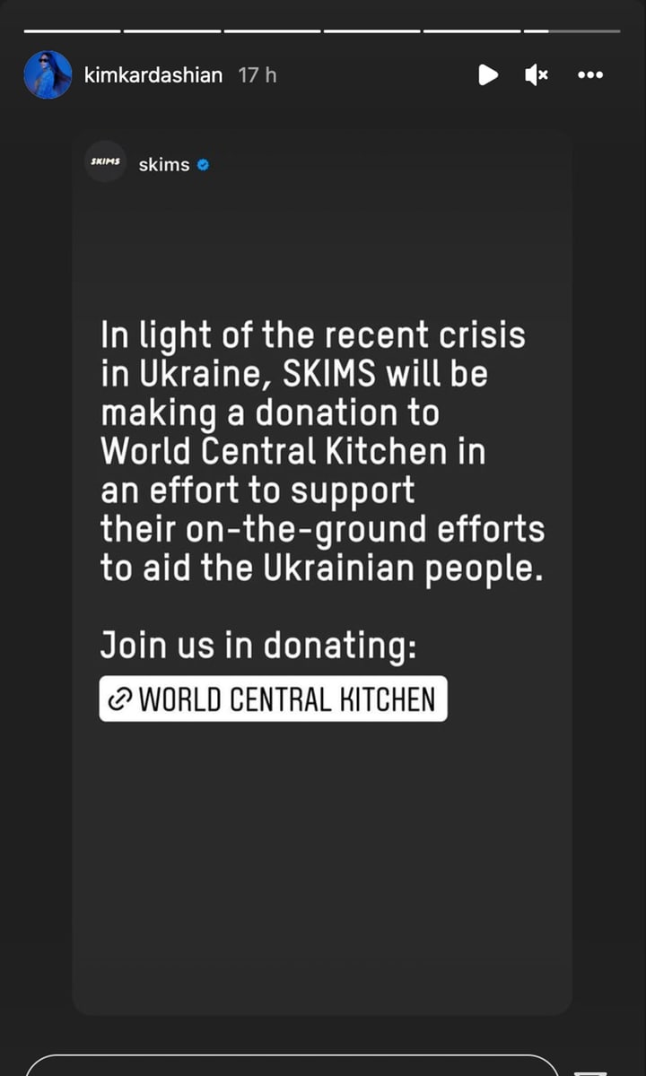 Kim Kardashian’s SKIMS join Ukraine relief efforts and donate to chef José Andrés’ World Central Kitchen