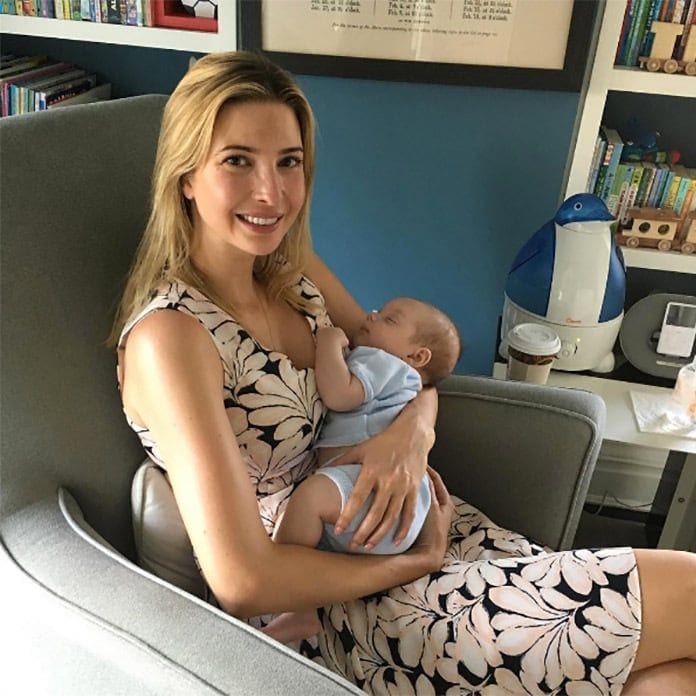 Ivanka posted this tender snapshot of her and baby Theo getting in some early morning cuddles before starting the day.
<br>
<BR>
Photo: Instagram/@ivankatrunmp