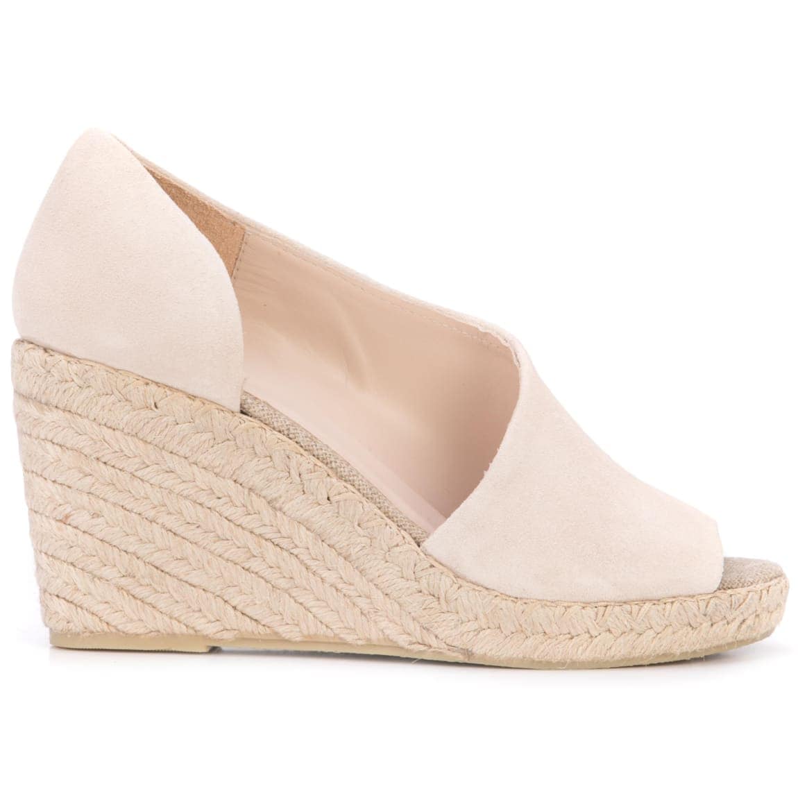 Sonora Peep-Toe Suede Espadrile Wedge Sandals by Vince