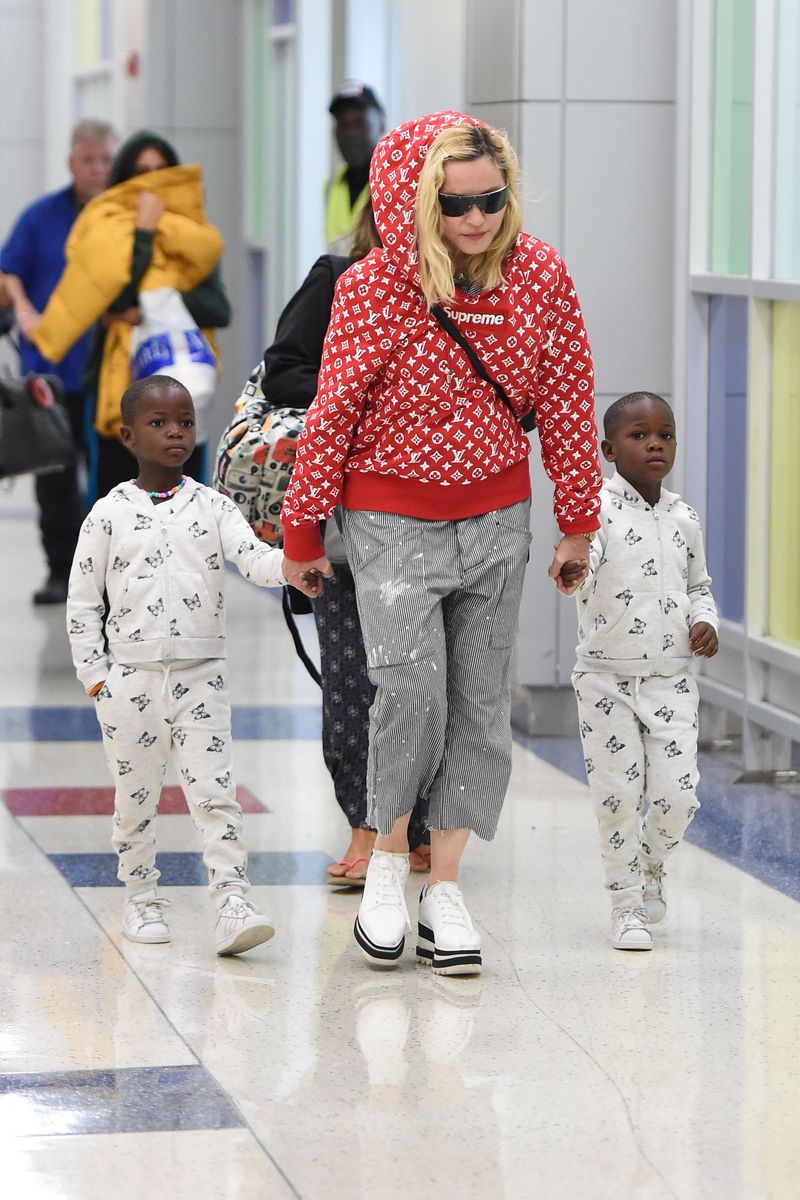 Madonna and the twins in 2017