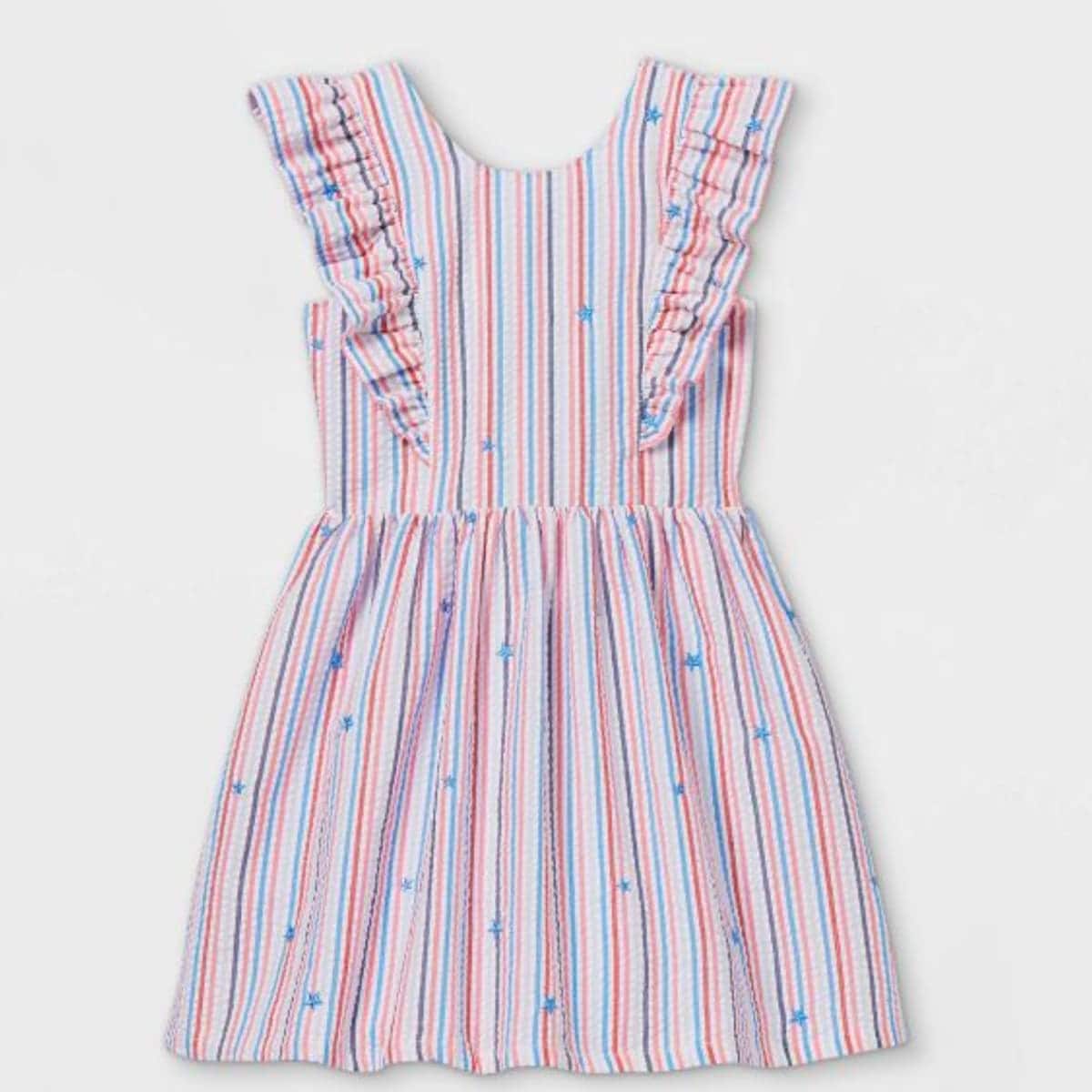 Target Girls' Americana Striped Woven Dress - Cat & Jack